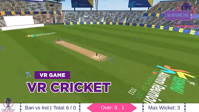 VR CRICKET 3d 3d game animation branding cricket game game ui illustration leaderboard marketing pc game stadium stadium design ui ui design virtual reality vr vr cricket vr game vr game ui