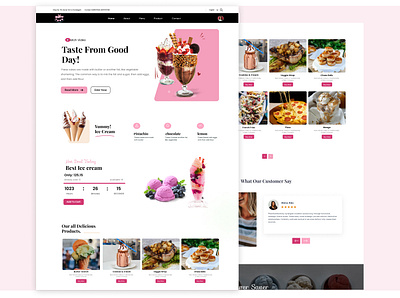 Best Ice-cream animation graphic qafto qaftotemplates ui ux