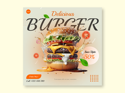 Social media post design 3d animation badshariaz branding burger graphic design illustration logo motion graphics pos product design social media post design typography ui ux vector