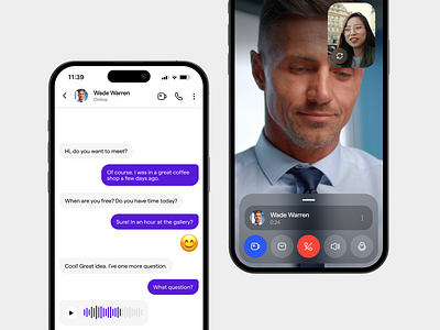 Video Conference App app app redesign branding call chat concept design design graphic design illustration logo meeting message messenger modern ui vector video whatsapp