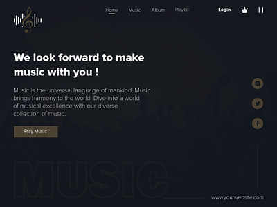 Music Landing Page branding graphic design landing page listen songs logo motion graphics music music landing page music wave music web music website songs ui