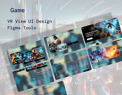 VR View Game- UI Design figma landing page ui