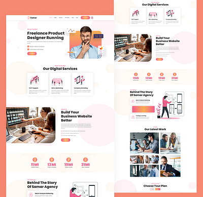 SAAS Business Website agency business landing page mockup design saas saas business website saas website saas website design ui ui design ui ux user experience user interface usercentricdesign ux web web design website wesite design wordpress