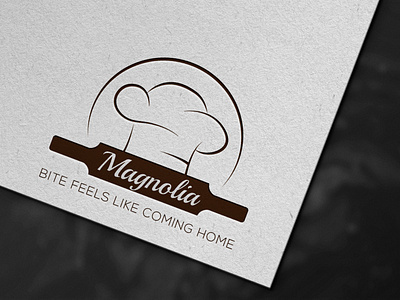 Magnolia 2d bakery baking branding brown business logo cooking design graphic design logo logo mark minimalism pastery