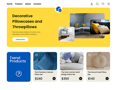 Pillow Website design marketing product design ui uiux web website