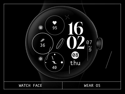 Dream 139 Simple watch face for Wear OS black design digital galaxy watch galaxywatch graphic design illustration minimal modern samsung screen smart smartwatch tech technology ui watch watchface wear os wearable tech