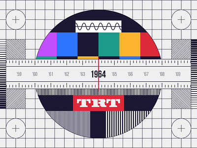 Vintage TV Test Card Screen art artwork bar broadcast broadcasting color color bar colour colour bar design graphic illustration old retro television test test card trt tv vintage