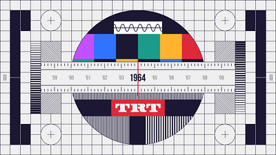 Vintage TV Test Card Screen art artwork bar broadcast broadcasting color color bar colour colour bar design graphic illustration old retro television test test card trt tv vintage