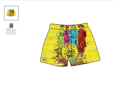 Brief Insanity Sargeant Peppers Lonely Hearts Silky Boxer Shorts