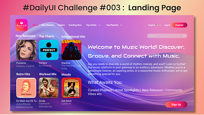 #DailyUI Challenge #003 : Landing Page app branding design graphic design illustration logo typography ui ux vector