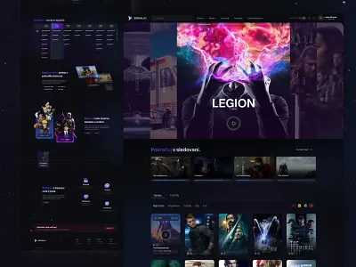 Serialuj.si brand film logo space timeline tv show ui ux web