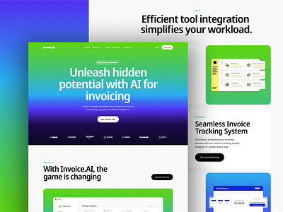 Financial Landing Page Design ai clean design figma landing page figma template financial graphic design minimal