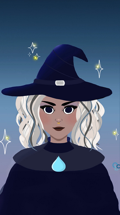 Water Witch design digital drawing drawing graphic design illustration