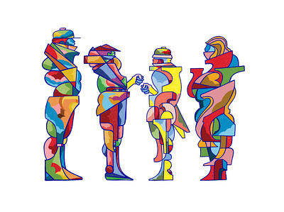 Figure Illustration Dev adobe fresco characters concept art digital art figures illustration letterforms new type