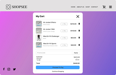 Shopping Cart UI Design-058 100days ofui checkout page checkoutpage daily ui 058 dailyui dailyui 058 dailyui058 shopping cart shoppingcart uiux