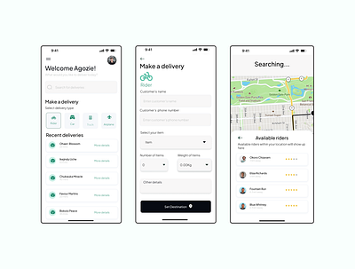 Mobile delivery App app delivery app design product design ui uiux