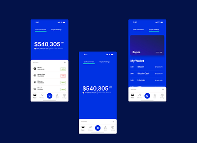 Crypto App concept app app design concept design crypto design ui design wallet