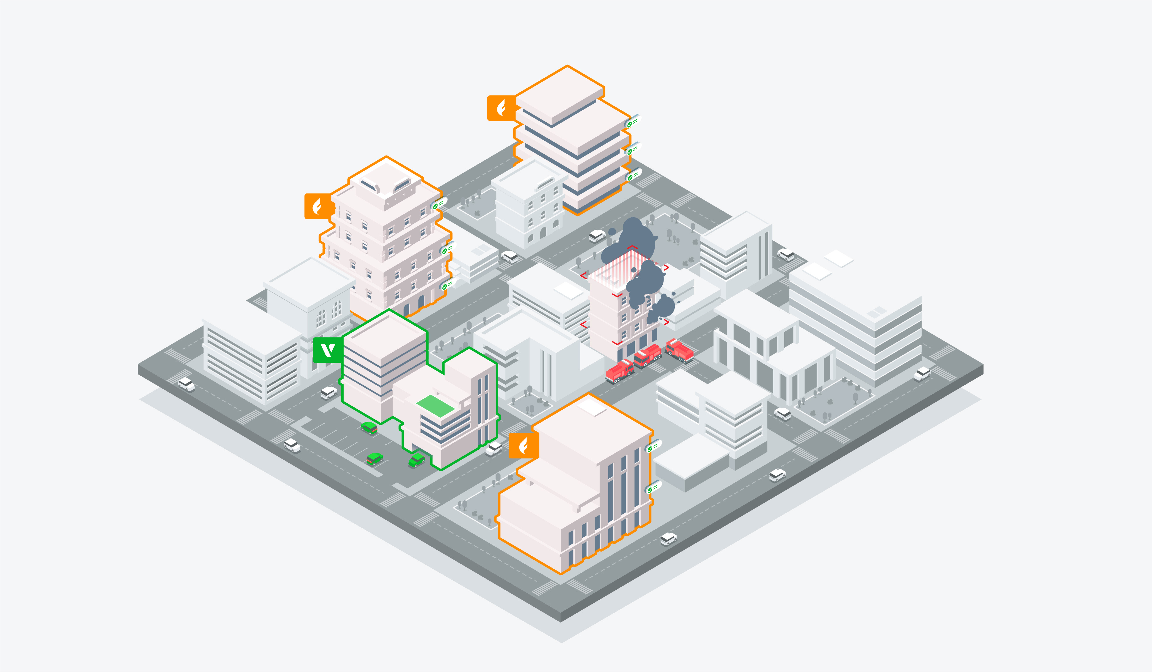 Illustration For Facility Flow 2d 2d art 2d illustration branding building buildings house isometric isometric building logo logos