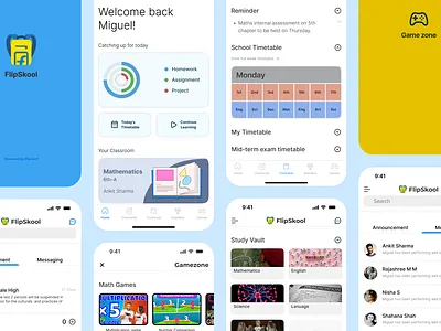 Flipskool: The Ultimate School Companion appui figma logo mobileui ui