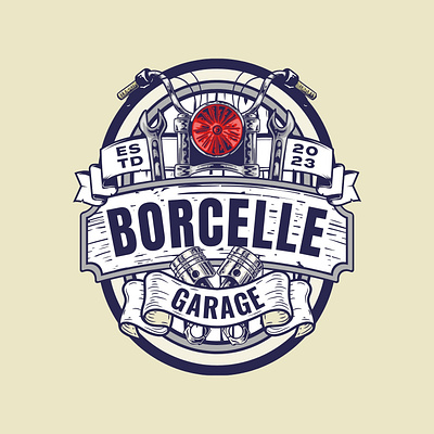 Borcelle Garage Logo illustration🧑‍💻 app branding design graphic design illustration logo typography ui ux vector