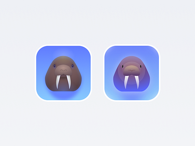 Walrus app icon app design branding icon illustration logo ui uiux web design