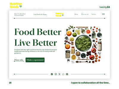 Nutrition UI landing Page landing page ui web design webstore