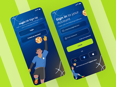 Sports App branding graphic design illustration mobile app design mobile design
