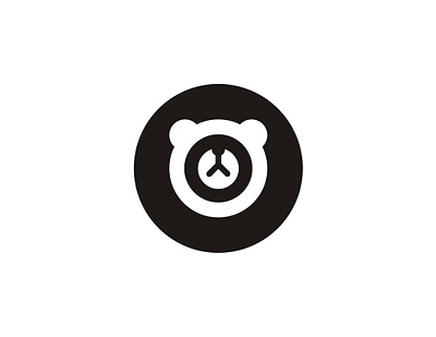 Minimalistic icon of a bear. graphic design logo logo design