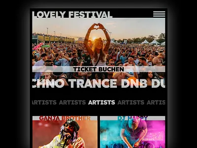 Festival Landing Page festival landing page ui ux webdesign website