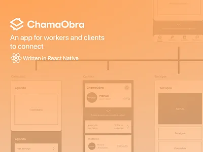 ChamaObra - An app for workers and clients to connect branding ui