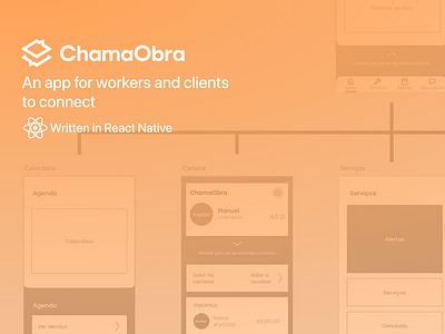 ChamaObra - An app for workers and clients to connect branding ui