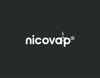 nicovap graphic design logo logo design vape wordmark