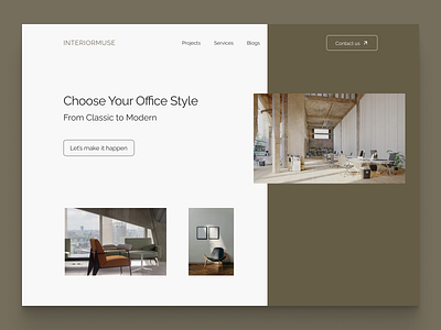 Interior Design Home Page Hero Section hero hero section home page interior interior design landing page ui ui design web design