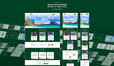 Dayo Philippines Website Redesign custom design easy figma green homepage john lorden landing page one page philippines pinoy redesign responsive tours travels travels and tours ui web design website