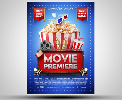 movie premiere flyer