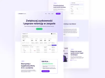 InvoiceHeaven - Landing page invoices landing page purple ui ui design website