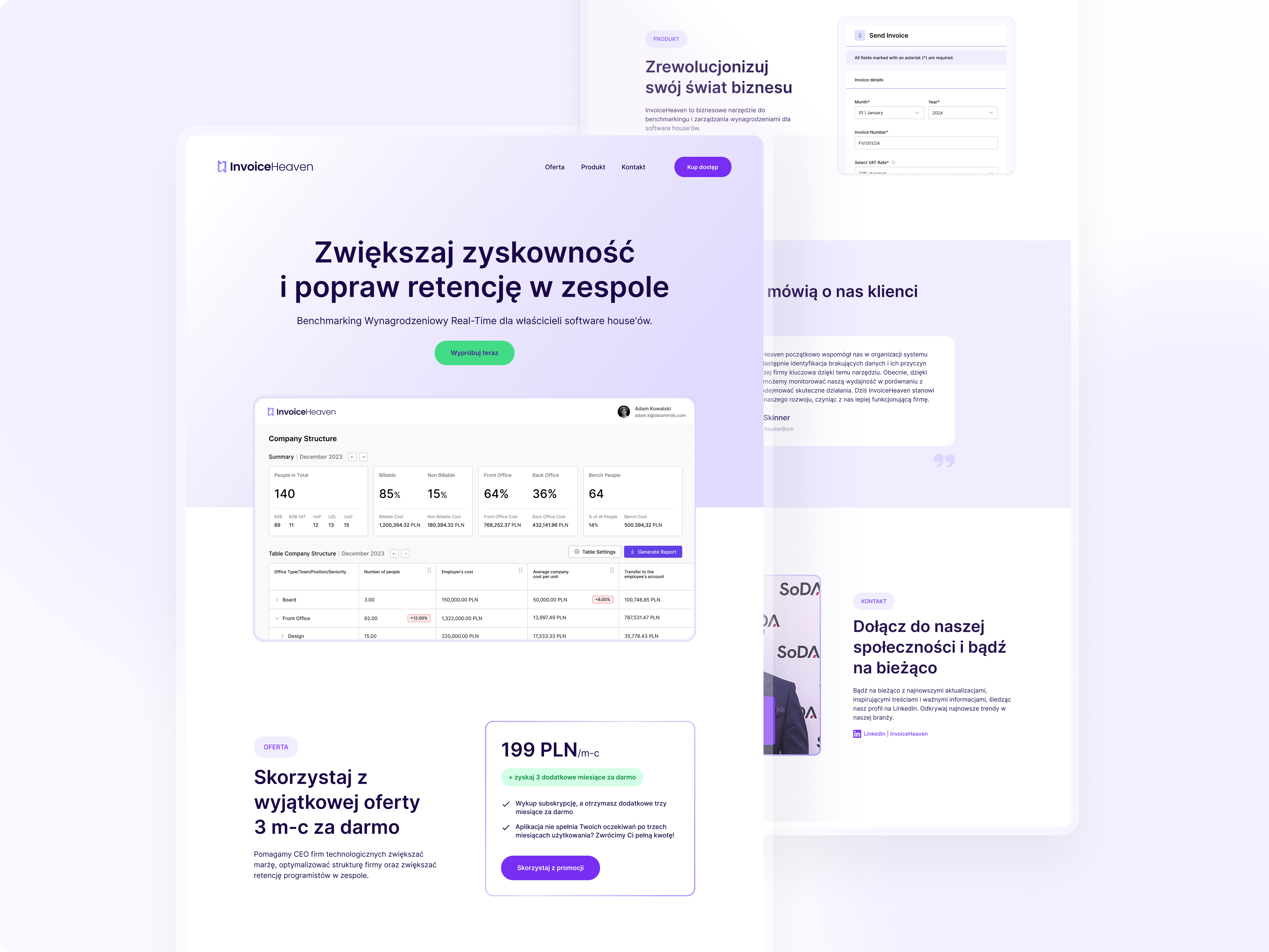 InvoiceHeaven - Landing page