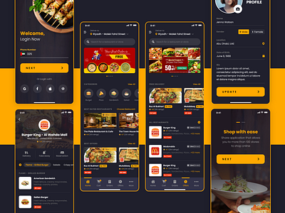 Food Delivery Application branding design graphic design illustration mobile app design mobile design