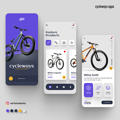 Bicycle Shop App Design app design apps bicycle ui ui design