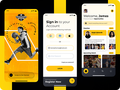 Sports App branding design graphic design illustration mobile app design mobile design