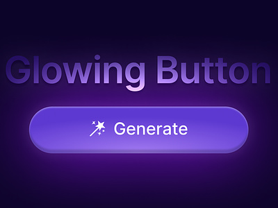 Glowing Magic Button button effects figma graphic design purple typography ui