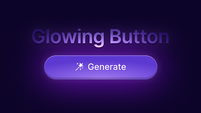 Glowing Magic Button button effects figma graphic design purple typography ui