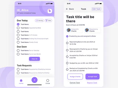 Clean & Intuitive UI design for a collaborative task App app design app ui app ui design clean app ui product design task app task app design task app ui task manage ui ui design uiux ux design
