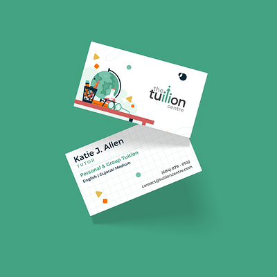 Tutor Business Card | Colorful | Modern branding business card card classes colorful graphic design logo modern tuition tutor ui visiting card