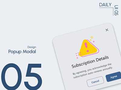 Day 5: Popup Modal clearcommunication dailyuichallenge popupwindow subscriptionmanagement transparentdesign ui userfriendly uxdesign