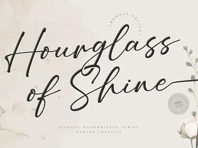 Hourglass of Shine - Elegant Handwritten Script branding elegant font fonts handwritten handwritten font invitation logo logotype luxury modern natural handwritten natural script script script font signature typeface wedding