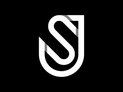 SJ or JS Monogram Logo design j js line logo logo design logomark mark minimalist monogram s secure shield simple sj