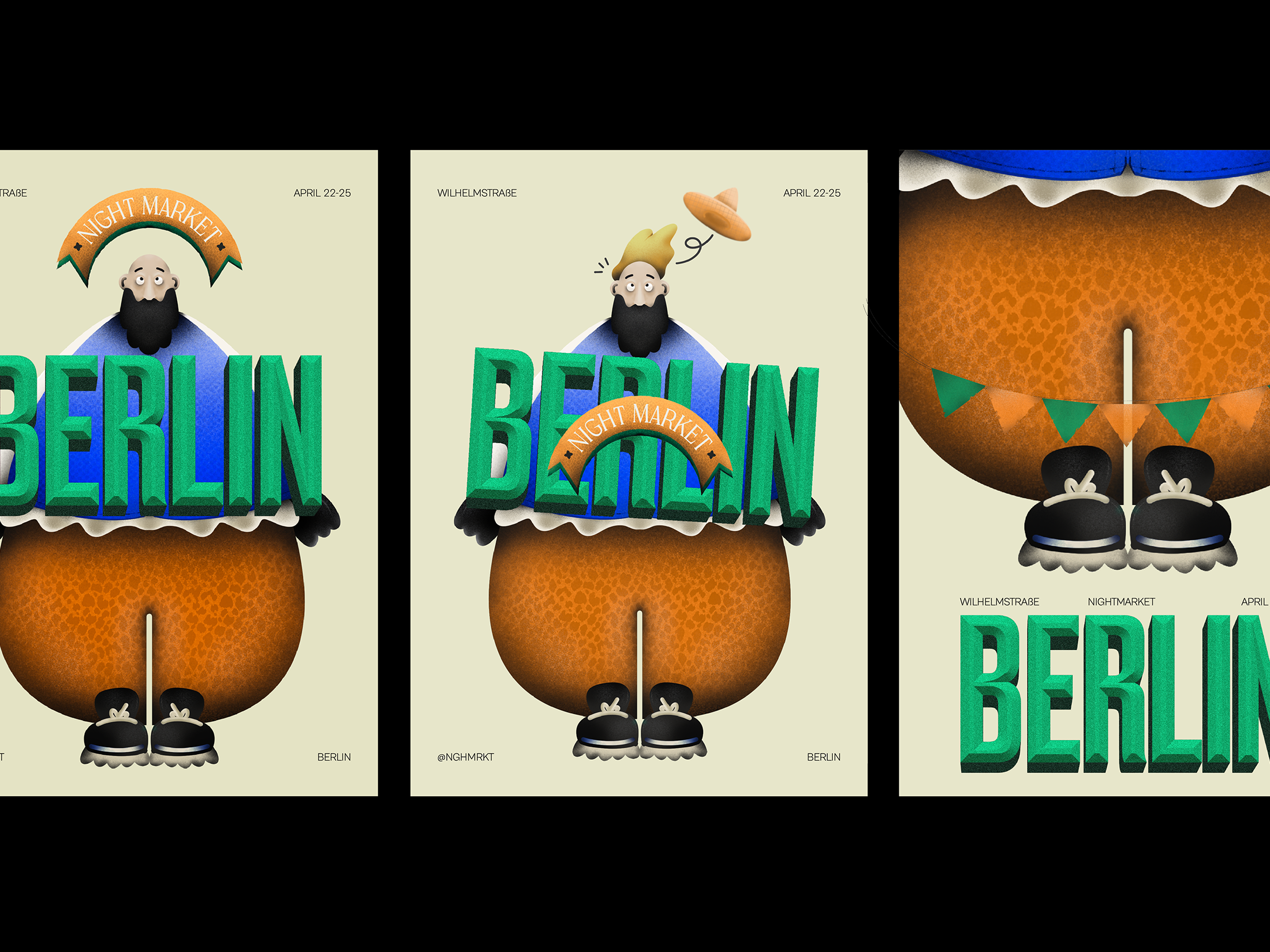 🍔 Night Market | Berlin 2024 berlin branding character design digital art drink event poster food freelancer graphic design illustration illustrator marketing design motion graphics night market nikola obradovic design ondsn print design procreate procreate art