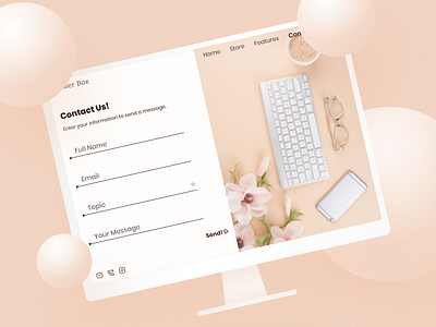 Contact Page - Web contact page contact us dailyui design flower shop interface ui web