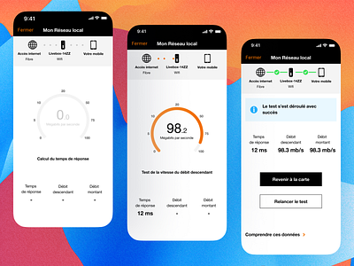Speed test - Orange - App app dataviz design figma gradient ui webdesign